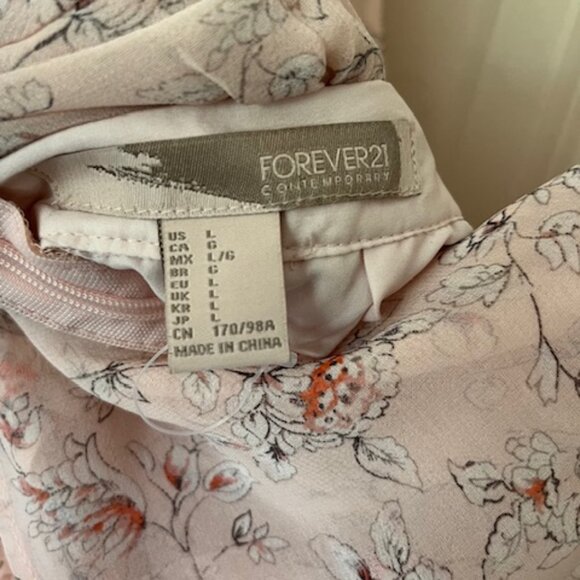 Forever 21 Pink Floral Babydool Dress (L) - Picture 3 of 3
